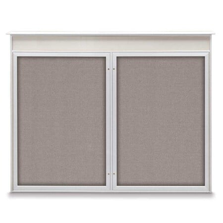 Single Door Enclosed Indoor Letterboard MPN:UV1124SD4824-SATIN-BARBLU