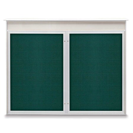 Single Door Enclosed Indoor Letterboard MPN:UV1124SD4824-SATIN-BLUE