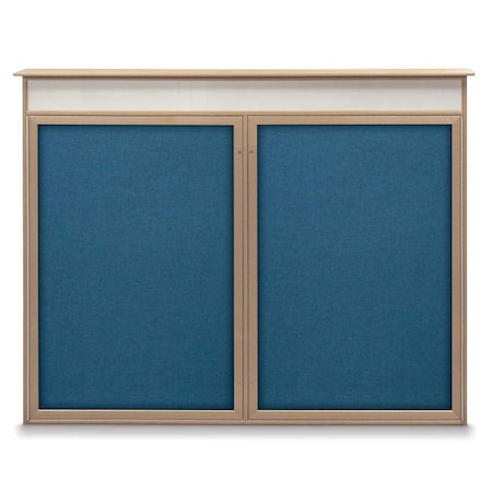 Single Door Enclosed Indoor Letterboard MPN:UV1124SD4824-SATIN-BURGUNVL