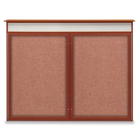 Single Door Enclosed Indoor Letterboard MPN:UV1124SD4824-SATIN-GREY