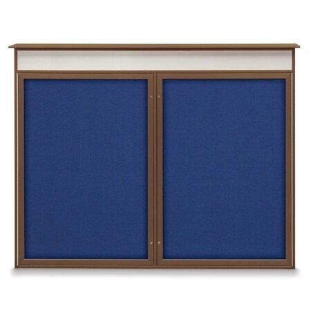 Single Door Enclosed Indoor Letterboard MPN:UV1124SD4824-SATIN-HUNGRN