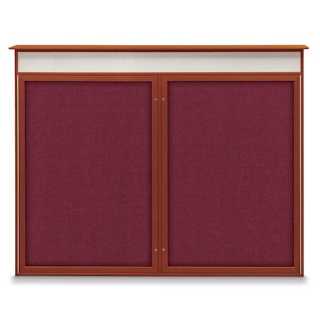 Single Door Enclosed Indoor Letterboard MPN:UV1124SD4824-SATIN-WHITE