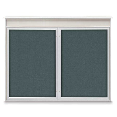 Single Door Enclosed Indoor Letterboard MPN:UV1125-BRONZE-BLUE