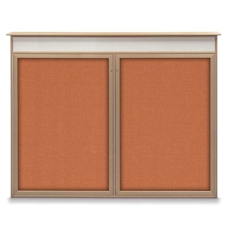 Single Door Enclosed Indoor Letterboard MPN:UV1125-BRONZE-BURGUNVL