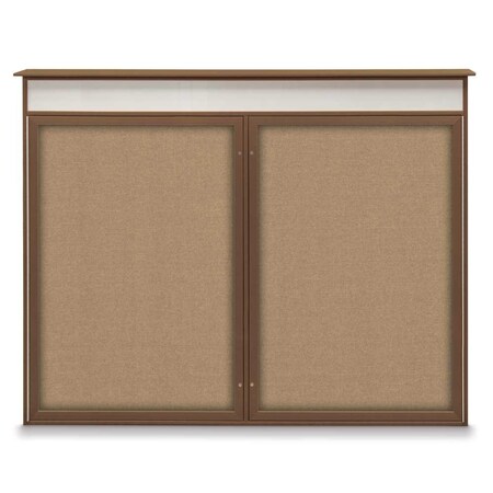 Single Door Enclosed Indoor Letterboard MPN:UV1125-BRONZE-GREEN
