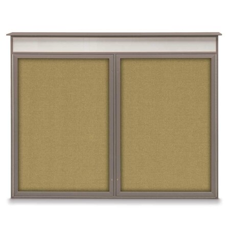 Single Door Enclosed Indoor Letterboard MPN:UV1125-BRONZE-GREYVL