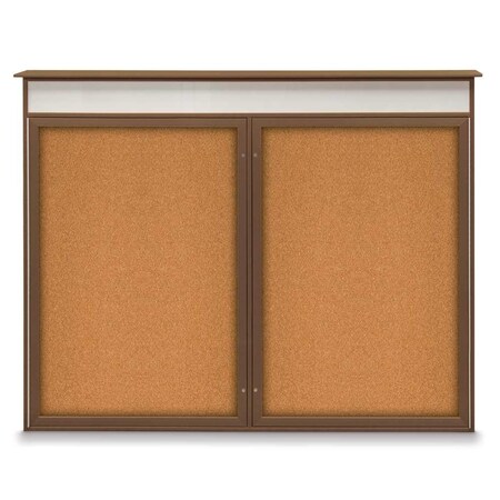 Single Door Enclosed Indoor Letterboard MPN:UV1125-BRONZE-HUNGRN