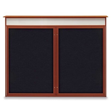 Single Door Enclosed Indoor Letterboard MPN:UV1125-BRONZE-WHITE