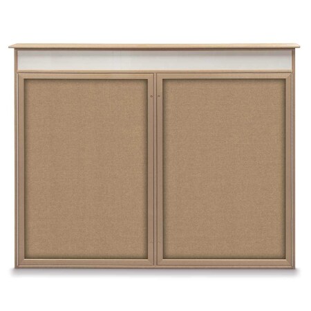 Single Door Enclosed Indoor Letterboard MPN:UV1125-SATIN-GREEN