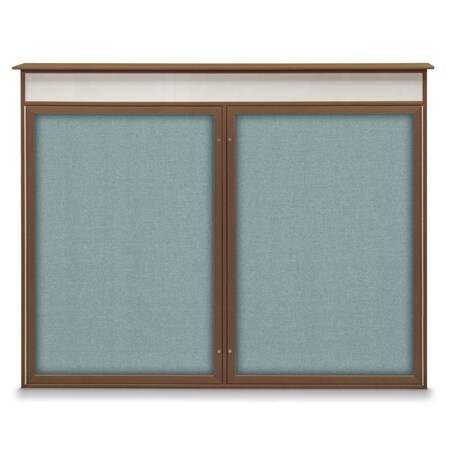 Single Door Enclosed Indoor Letterboard MPN:UV1125-SATIN-GREY