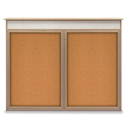 Single Door Enclosed Indoor Letterboard MPN:UV1125-SATIN-HUNGRN