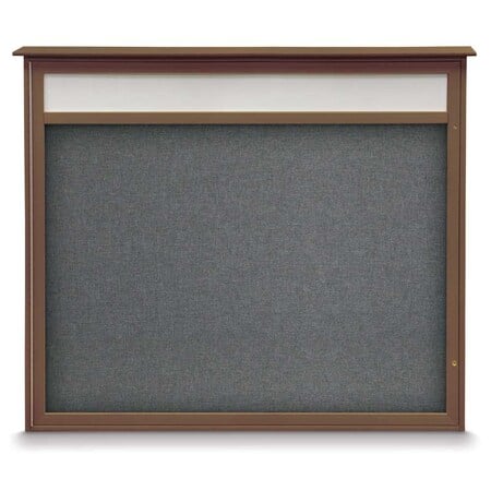 Double Door Enclosed Indoor Letterboard MPN:UV11255-BLACK-GREYVL