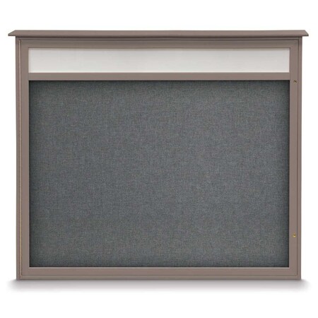 Double Door Enclosed Indoor Letterboard MPN:UV11255-SATIN-GREY