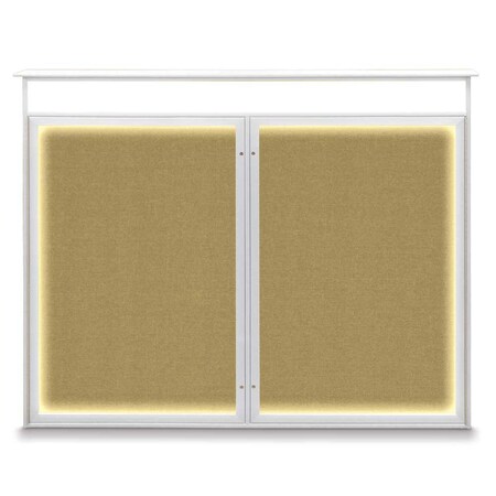 Double Door Enclosed Indoor Letterboard MPN:UV1126-BLACK-BARBLU