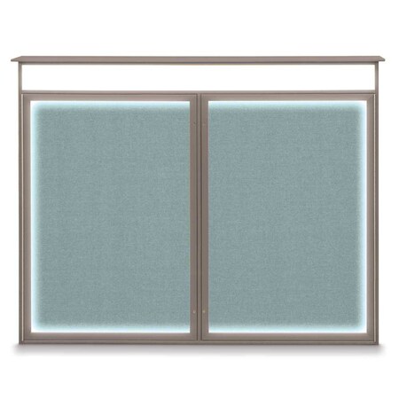 Double Door Enclosed Indoor Letterboard MPN:UV1126-BLACK-GREYVL