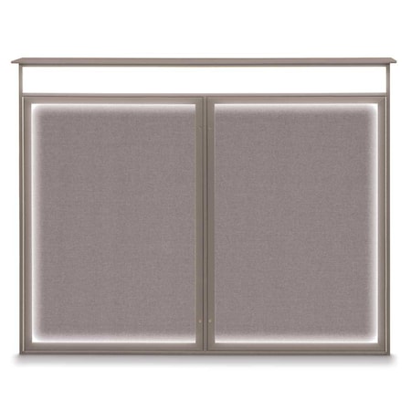 Double Door Enclosed Indoor Letterboard MPN:UV1126-BRONZE-BARBLU