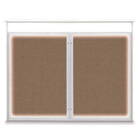 Double Door Enclosed Indoor Letterboard MPN:UV1126-BRONZE-GREEN