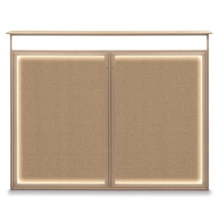 Double Door Enclosed Indoor Letterboard MPN:UV1126-BRONZE-GREY