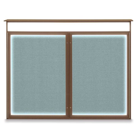 Double Door Enclosed Indoor Letterboard MPN:UV1126-BRONZE-GREYVL