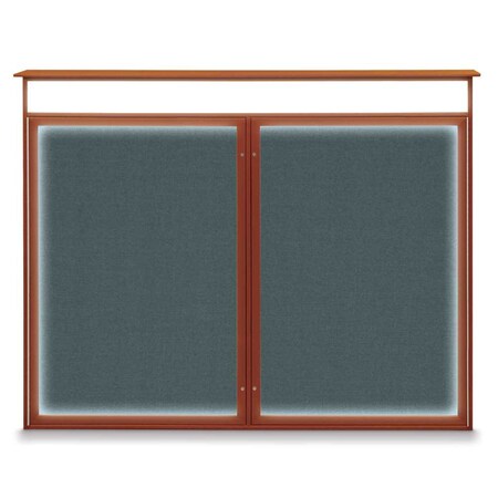 Double Door Enclosed Indoor Letterboard MPN:UV1126-SATIN-BLUE