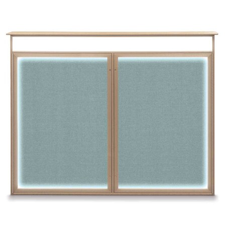 Double Door Enclosed Indoor Letterboard MPN:UV1126-SATIN-GREYVL