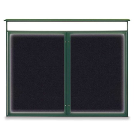 Double Door Enclosed Indoor Letterboard MPN:UV1127-BLACK-BLUE