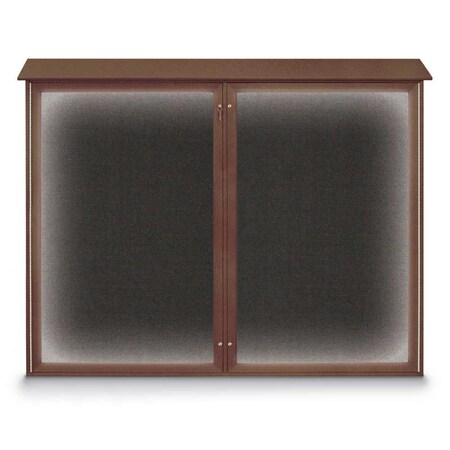 Double Door Enclosed Indoor Letterboard MPN:UV1127-BLACK-GREY