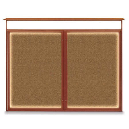 Double Door Enclosed Indoor Letterboard MPN:UV1127-BRONZE-BLUE