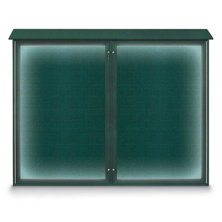 Double Door Enclosed Indoor Letterboard MPN:UV1127-BRONZE-GREEN