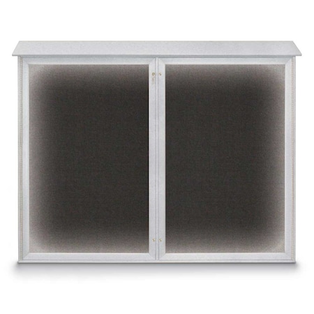 Double Door Enclosed Indoor Letterboard MPN:UV1127-BRONZE-GREY
