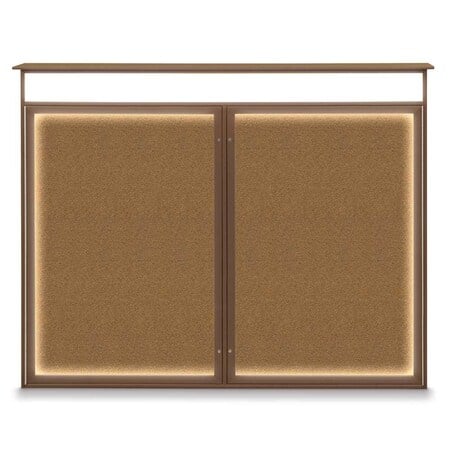 Double Door Enclosed Indoor Letterboard MPN:UV1127-SATIN-BLUE