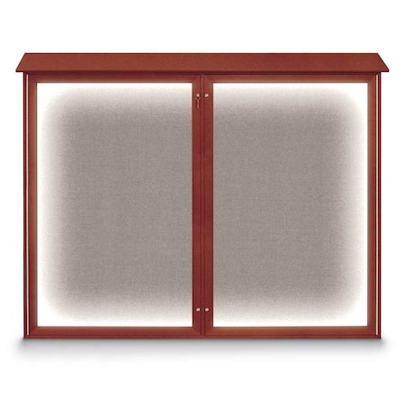 Double Door Enclosed Indoor Letterboard MPN:UV1127-SATIN-BURGUNVL