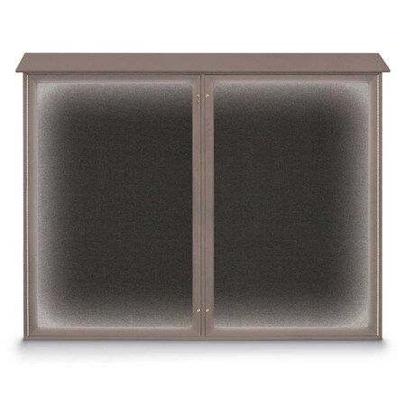 Double Door Enclosed Indoor Letterboard MPN:UV1127-SATIN-GREEN