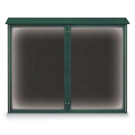 Double Door Enclosed Indoor Letterboard MPN:UV1127-SATIN-GREY