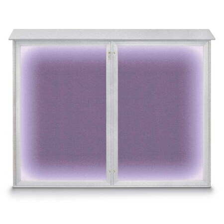 Double Door Enclosed Indoor Letterboard MPN:UV1127-SATIN-GREYVL