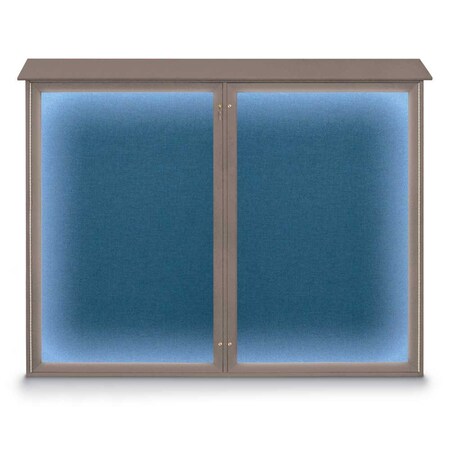 Double Door Enclosed Indoor Letterboard MPN:UV1127-SATIN-HUNGRN