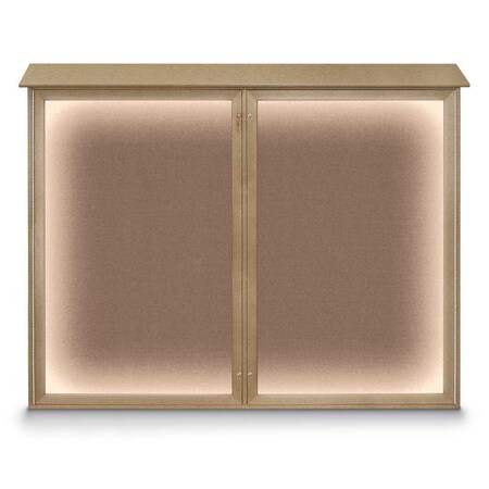 Triple Door Enclosed Indoor Letterboard MPN:UV1128-BLACK-GREY