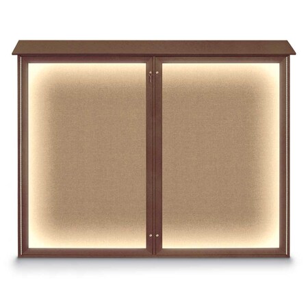 Triple Door Enclosed Indoor Letterboard MPN:UV1128-BLACK-GREYVL