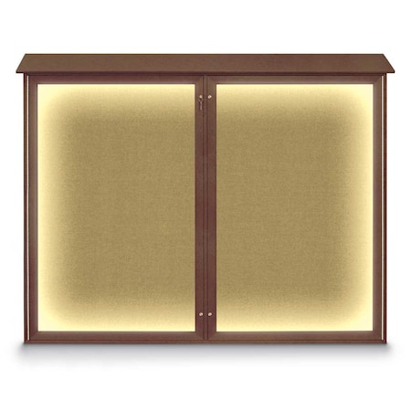 Triple Door Enclosed Indoor Letterboard MPN:UV1128-BRONZE-BARBLU