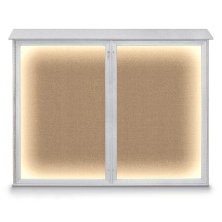 Triple Door Enclosed Indoor Letterboard MPN:UV1128-BRONZE-GREYVL