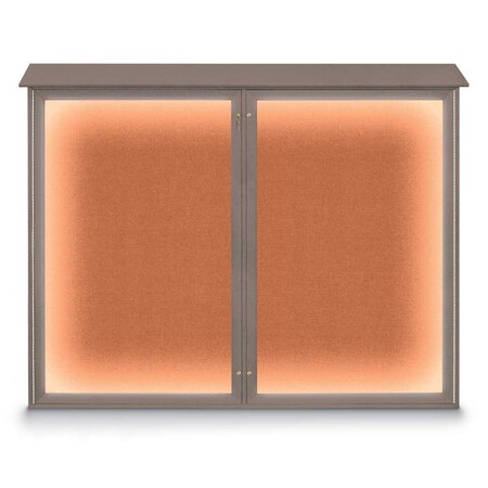 Triple Door Enclosed Indoor Letterboard MPN:UV1128-BRONZE-HUNGRN