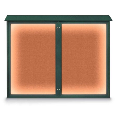 Triple Door Enclosed Indoor Letterboard MPN:UV1128-BRONZE-WHITE