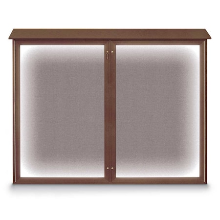 Triple Door Enclosed Indoor Letterboard MPN:UV1128-SATIN-BURGUNVL