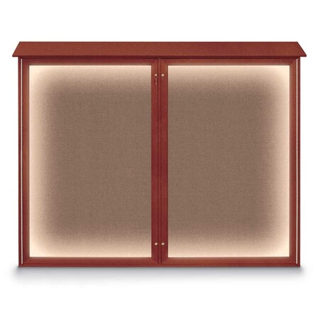 Triple Door Enclosed Indoor Letterboard MPN:UV1128-SATIN-GREEN