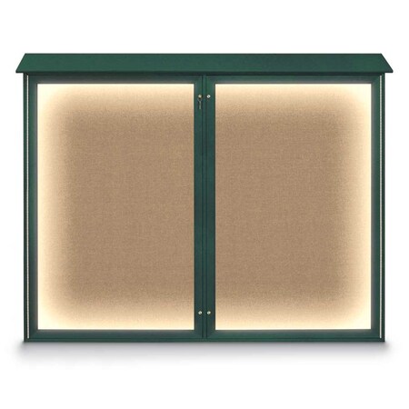 Triple Door Enclosed Indoor Letterboard MPN:UV1128-SATIN-GREYVL