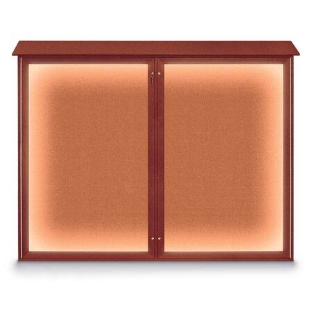 Triple Door Enclosed Indoor Letterboard MPN:UV1128-SATIN-HUNGRN
