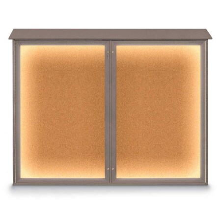Triple Door Enclosed Indoor Letterboard MPN:UV1128-SATIN-WHITE