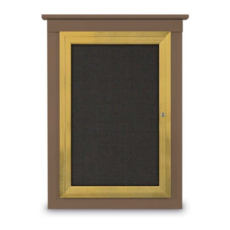 Single Door Enclosed Cathedral Letterboa MPN:UV1299CD-BLACK-GREY