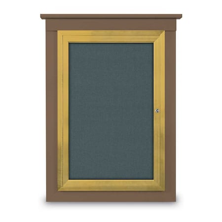 Single Door Enclosed Cathedral Letterboa MPN:UV1300CD-SATIN-BLACK
