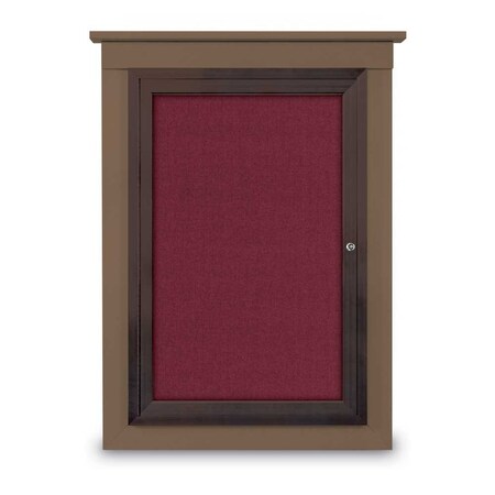 Single Door Enclosed Cathedral Letterboa MPN:UV1300CD-SATIN-GREEN